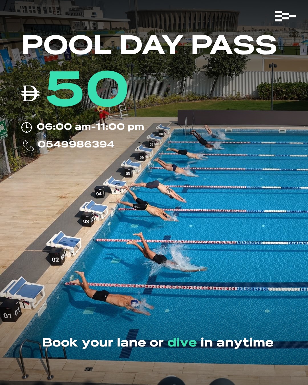 AED 50 Pool Day Pass
